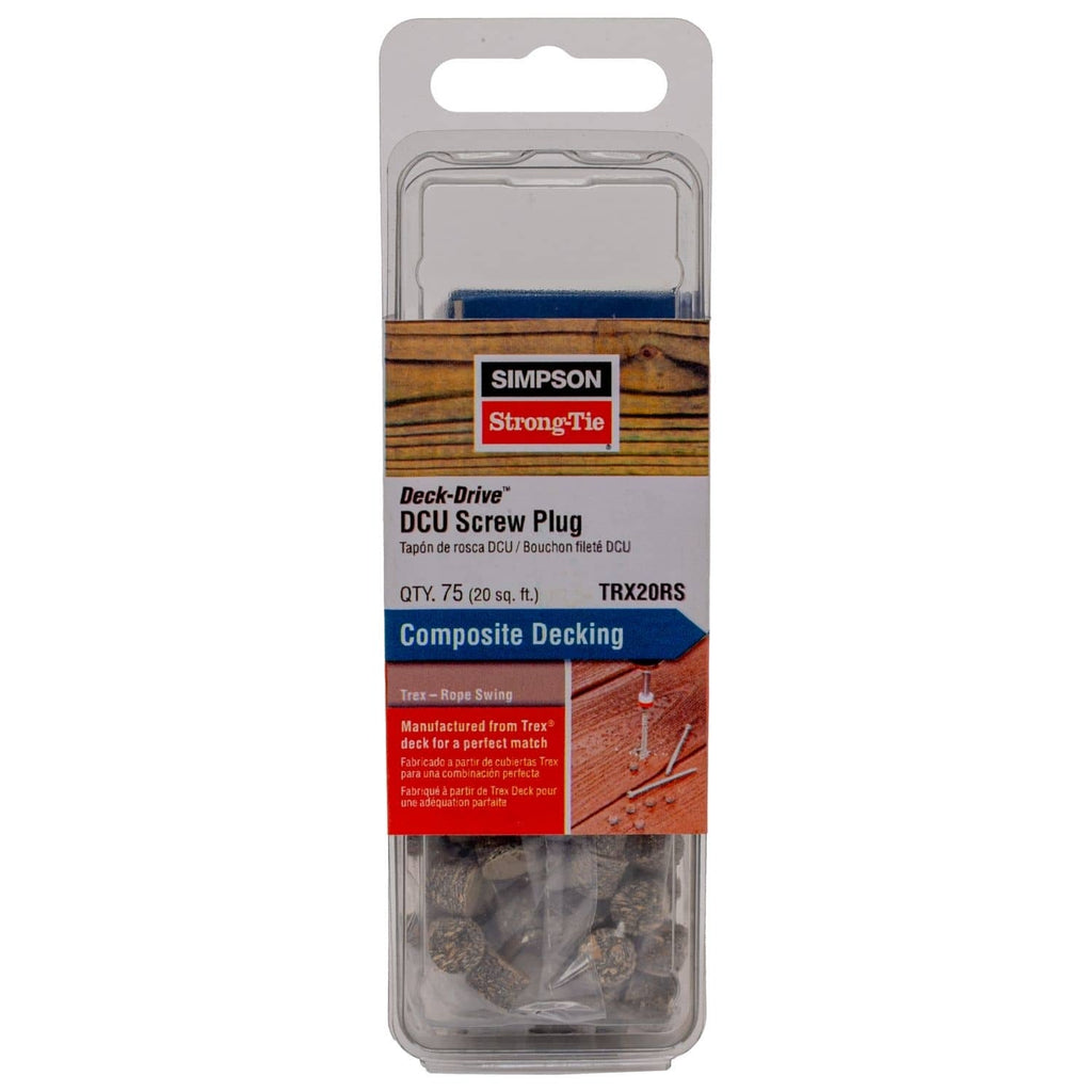 Simpson Strong-Tie TRX20RS Deck-Drive DCU Screw Plug, Trex Rope Swing, 75-Pack