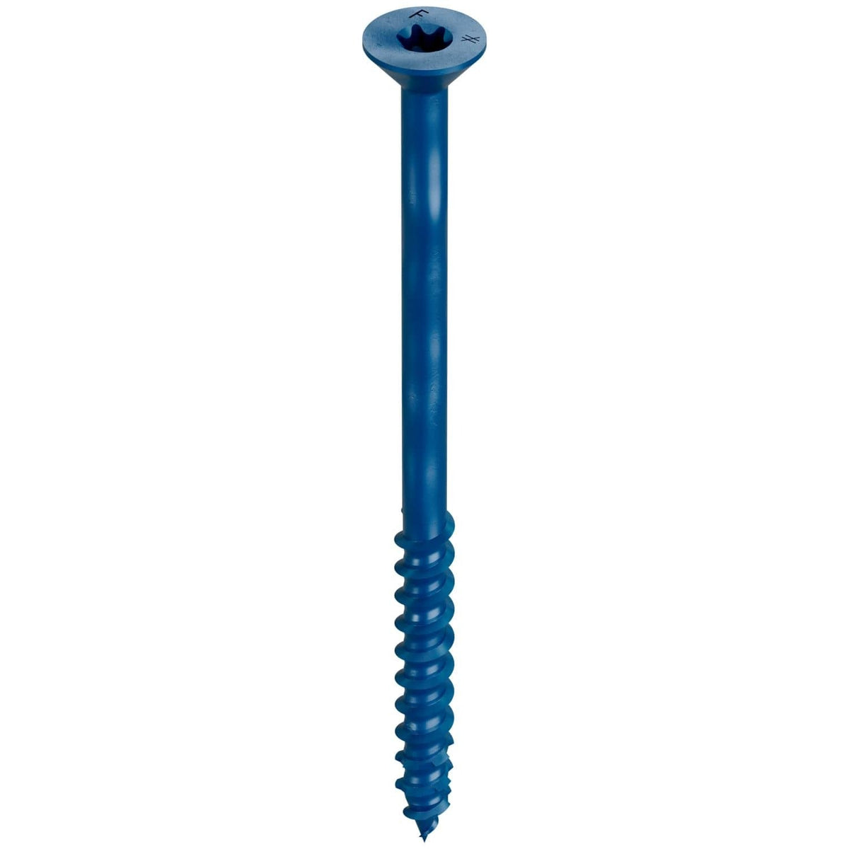 Simpson Strong-Tie TNT25400TF Titen Turbo, 1/4-in. x 4-in. 6-Lobe Flat-Head Concrete and Masonry Screw, Blue, 100-Pack