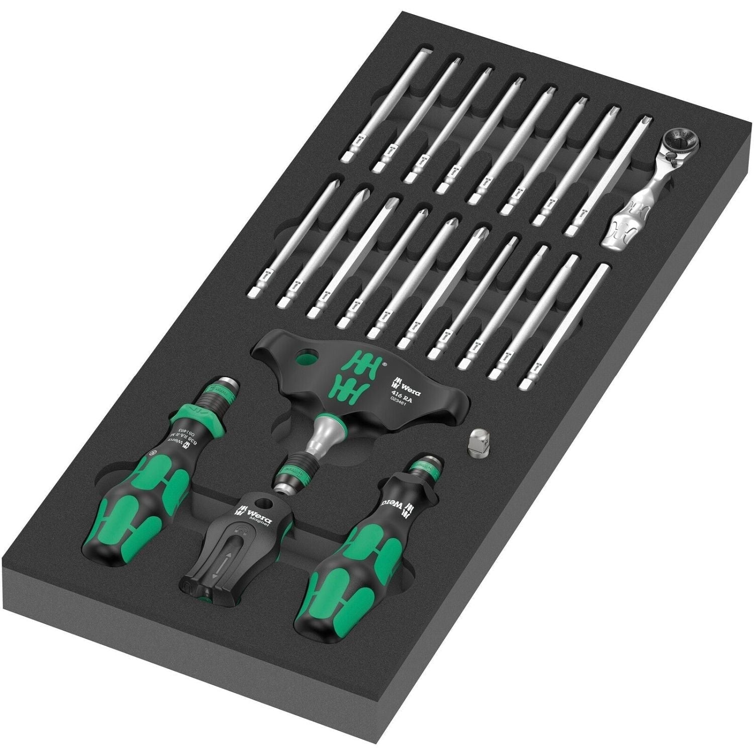 Wera 9752 Foam Insert Kraftform Kompakt With Ratchet Functionality Set 1, 24-Pieces