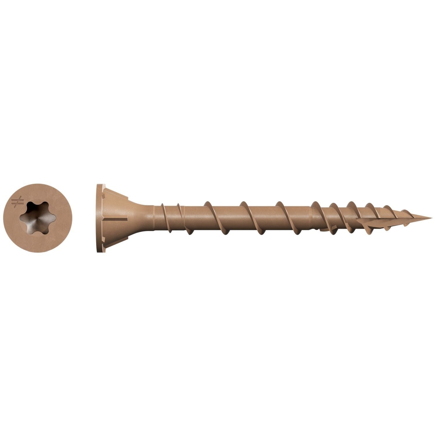 Simpson Strong-Tie HCKDSVT158S Deck-Drive DSV WOOD Screw (Collated), #8 x 1-5/8-in. T25 6-Lobe, Tan, 1000-Pack