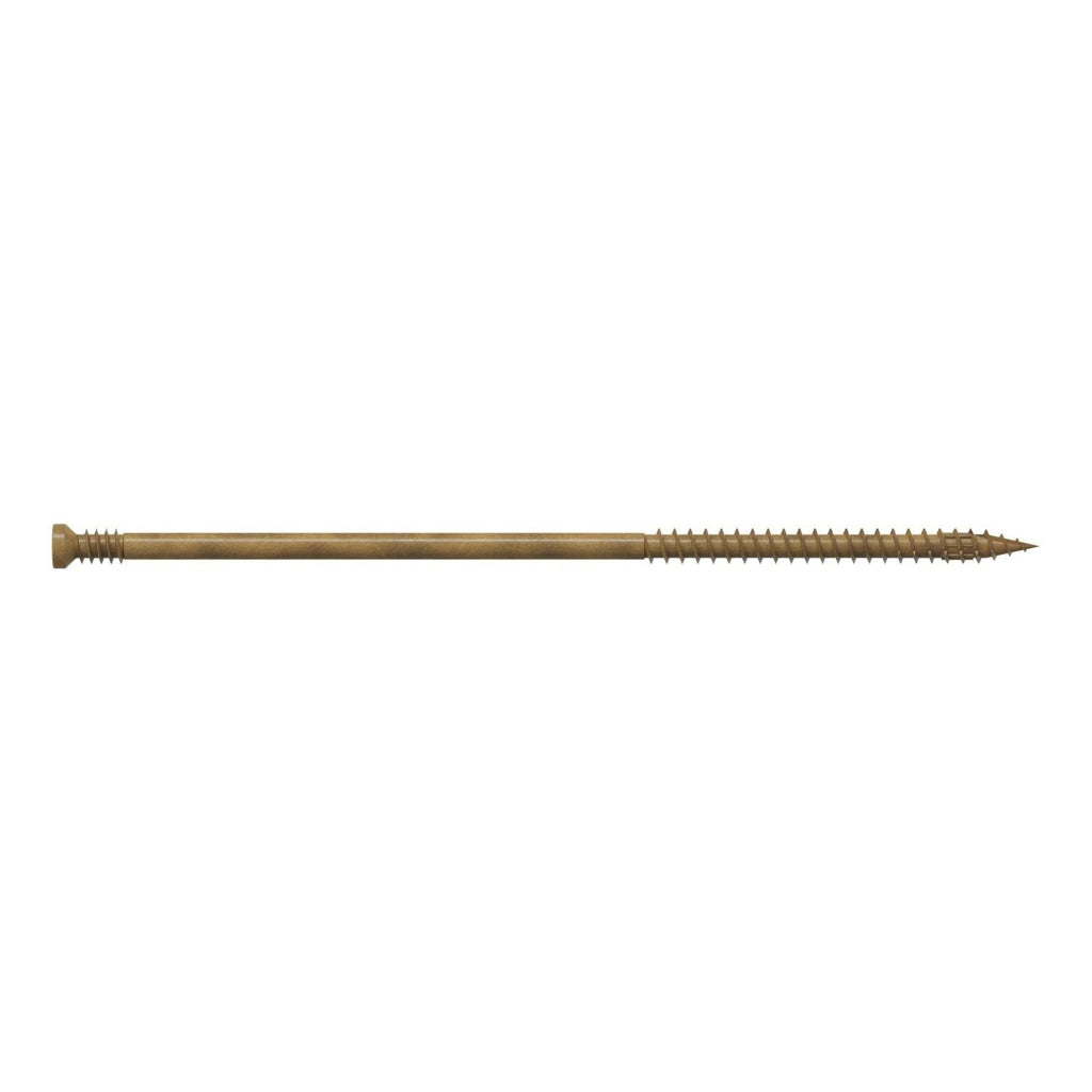 Simpson Strong-Tie FT09500R50 Finish Trim Screw, #9 x 5-in. T15, Trim-Head, Quik Guard, Tan, 50-Pack