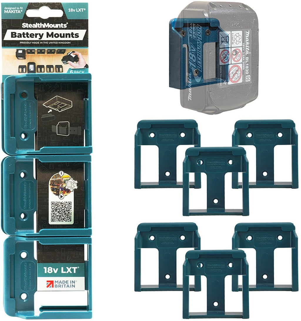 StealthMounts Battery Mounts for Makita 18V LXT, 6-Pack