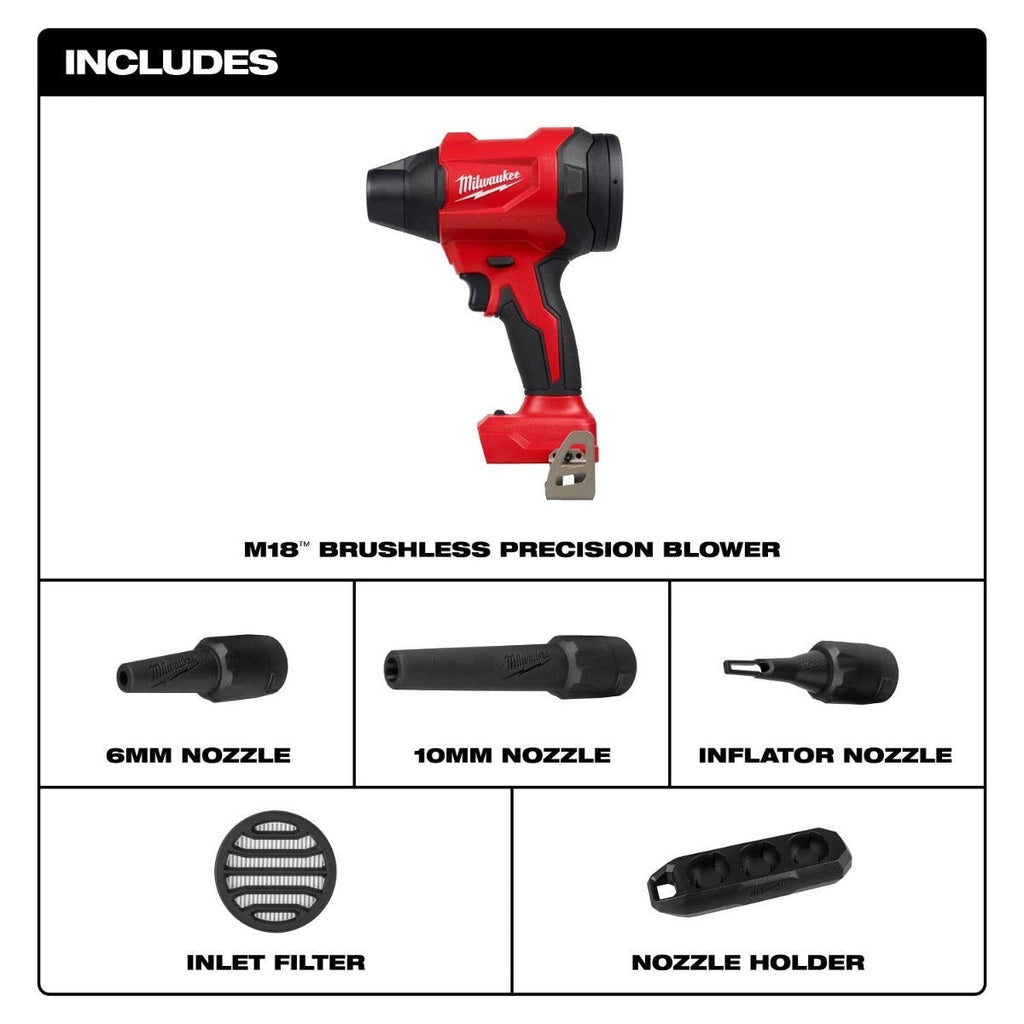 Milwaukee 0887-20 M18 Brushless 570-MPH Precision Blower 5.0Ah Kit