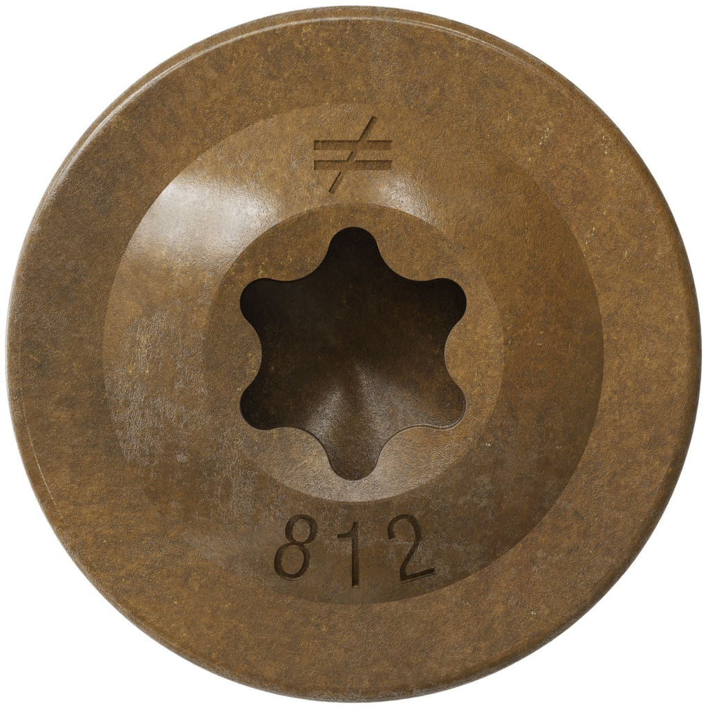 Simpson Strong-Tie CBT08114MB Wafer-Head Construction Screw, #8 x 1-1/4-in. T20, Quik Guard, Tan, 5000-Pack