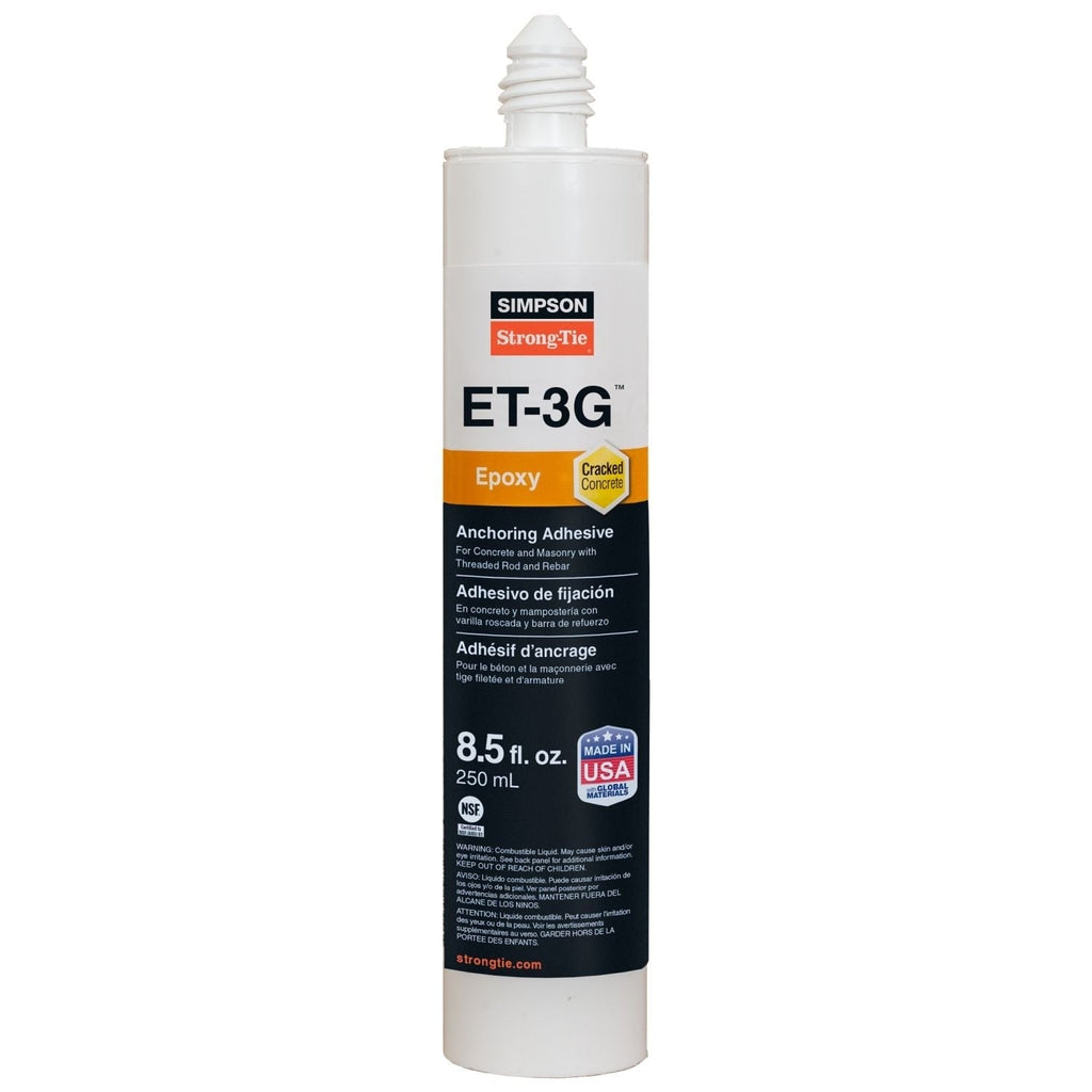 Simpson Strong-Tie ET-3G 8.5-oz. Epoxy Adhesive Cartridge w/ Nozzle and Extension (ET3G10)