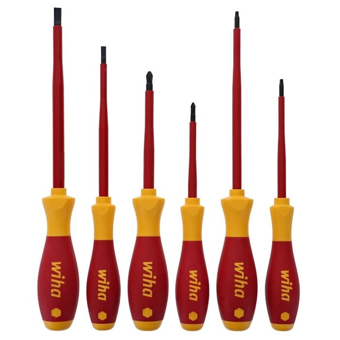 Wiha 35890 6-Piece Insulated SoftFinish Screwdriver Set