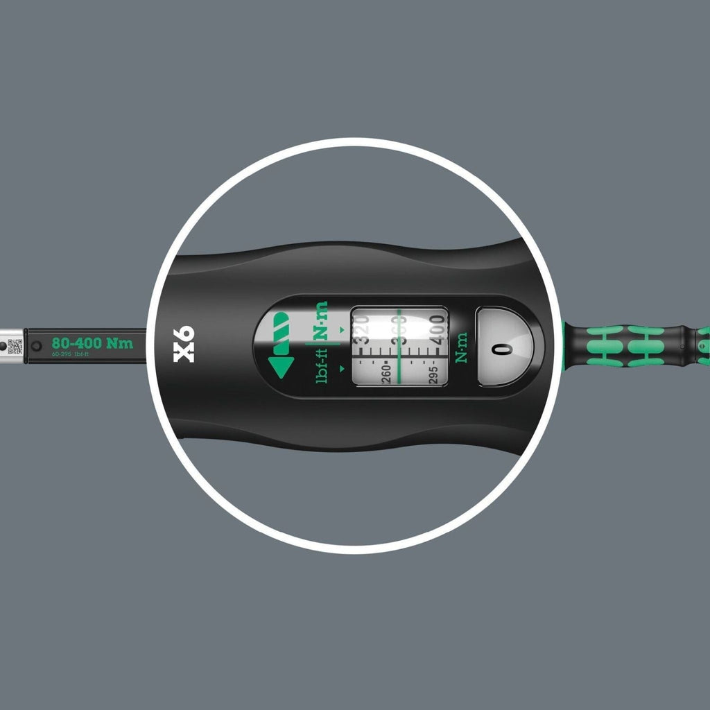 Wera Click-Torquex6 Torque Wrench For Insert Tools, 80-400 Nm, 14X18x80-400 Nm