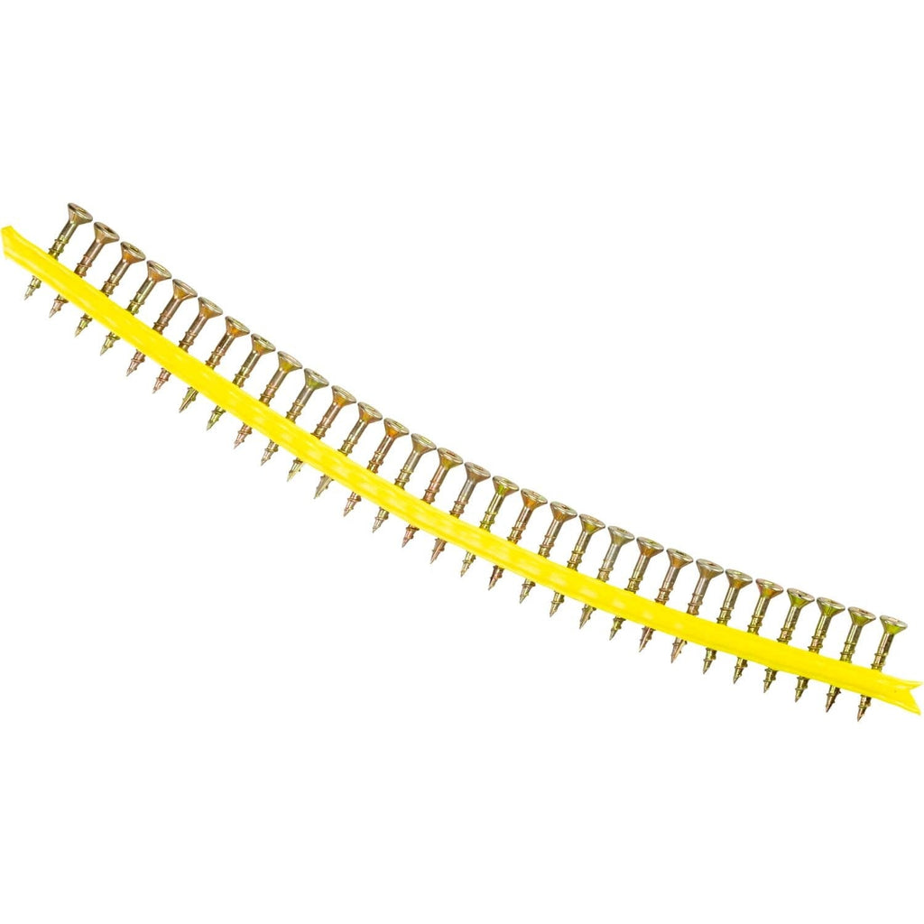 Simpson Strong-Tie WSC114S-17 WSC Wood Screw (Collated), #8 x 1-1/4-in. #2 Square, Flat Head, Yellow Zinc, 2500-Pack