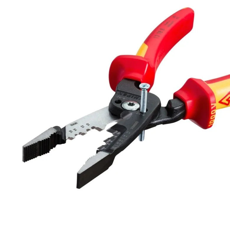 Knipex 8-in Forged Wire Stripper 20-10 AWG-1000V Insulated (13 78 8 SBA)