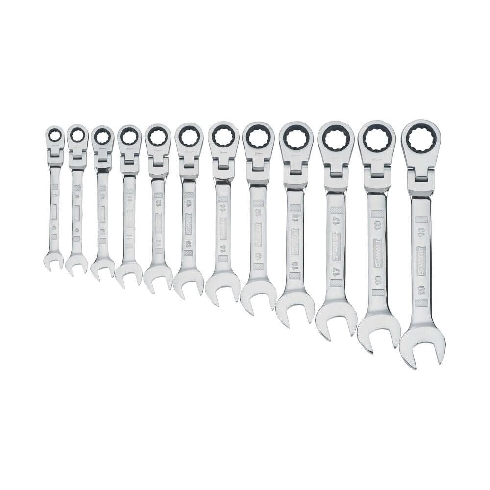 Dewalt DWMT19229 12-Piece Flex Head Ratcheting Metric Wrench Set
