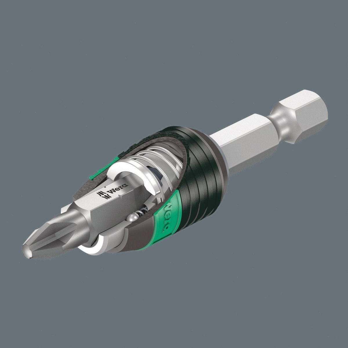Wera 889/4 R Rapidaptor Universal Bit Holder, 1/4-in.x100-mm.