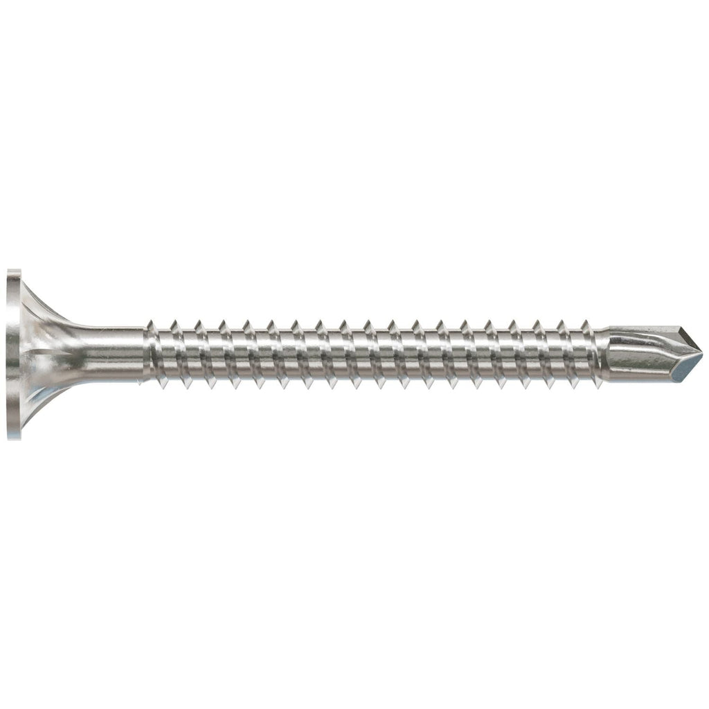 Simpson Strong-Tie F08T162WDC Self-Drilling Fiber-Cement Screw, #8 x 1-5/8-in. #2 Square Drive, Type 410, 100-Pack