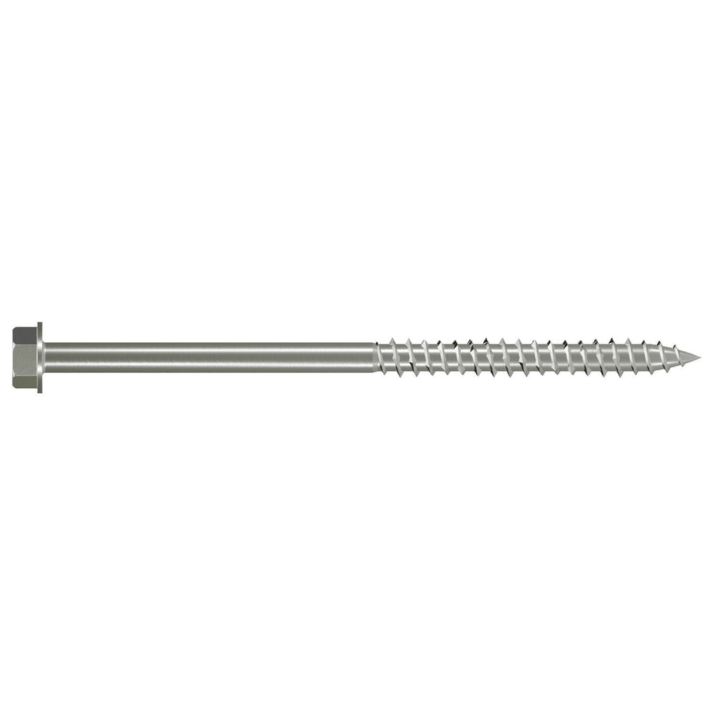 Simpson Strong-Tie SDWH27600SS-R10 Strong-Drive SDWH TIMBER-HEX SS Screw, 0.275-in. x 6-in. 1/2 Hex, Type 316, 10-Pack