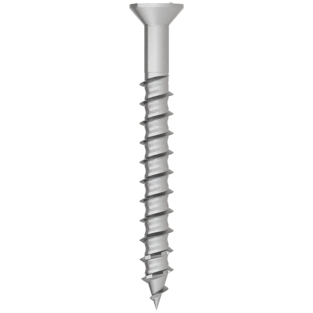 Simpson Strong-Tie TNTSS625214TTR Titen Turbo, 1/4-in. x 2-1/4-in. Type 316 Stainless-Steel Trim-Head Concrete and Masonry Screw, 50-Pack