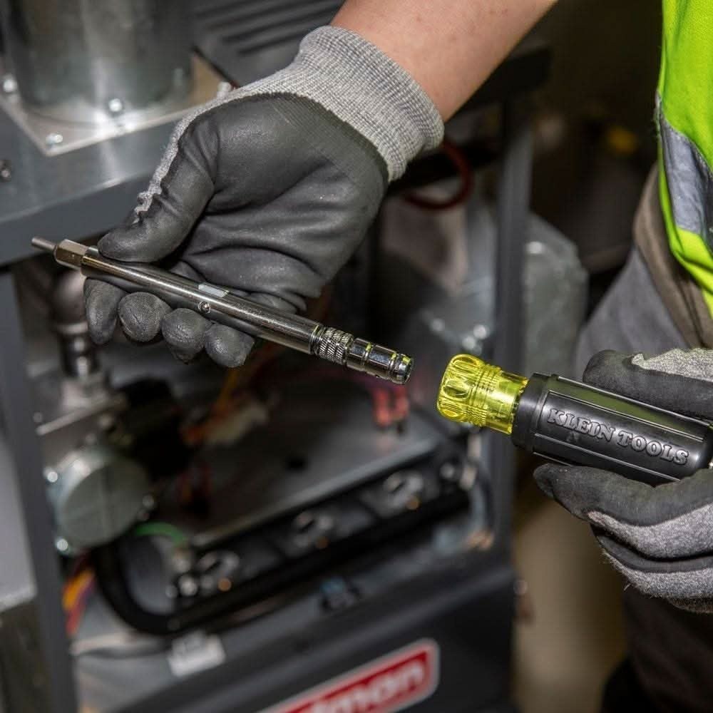 Klein 32596 HVAC Slide Drive Multi-Bit Screwdriver / Nut Driver, 8-in-1