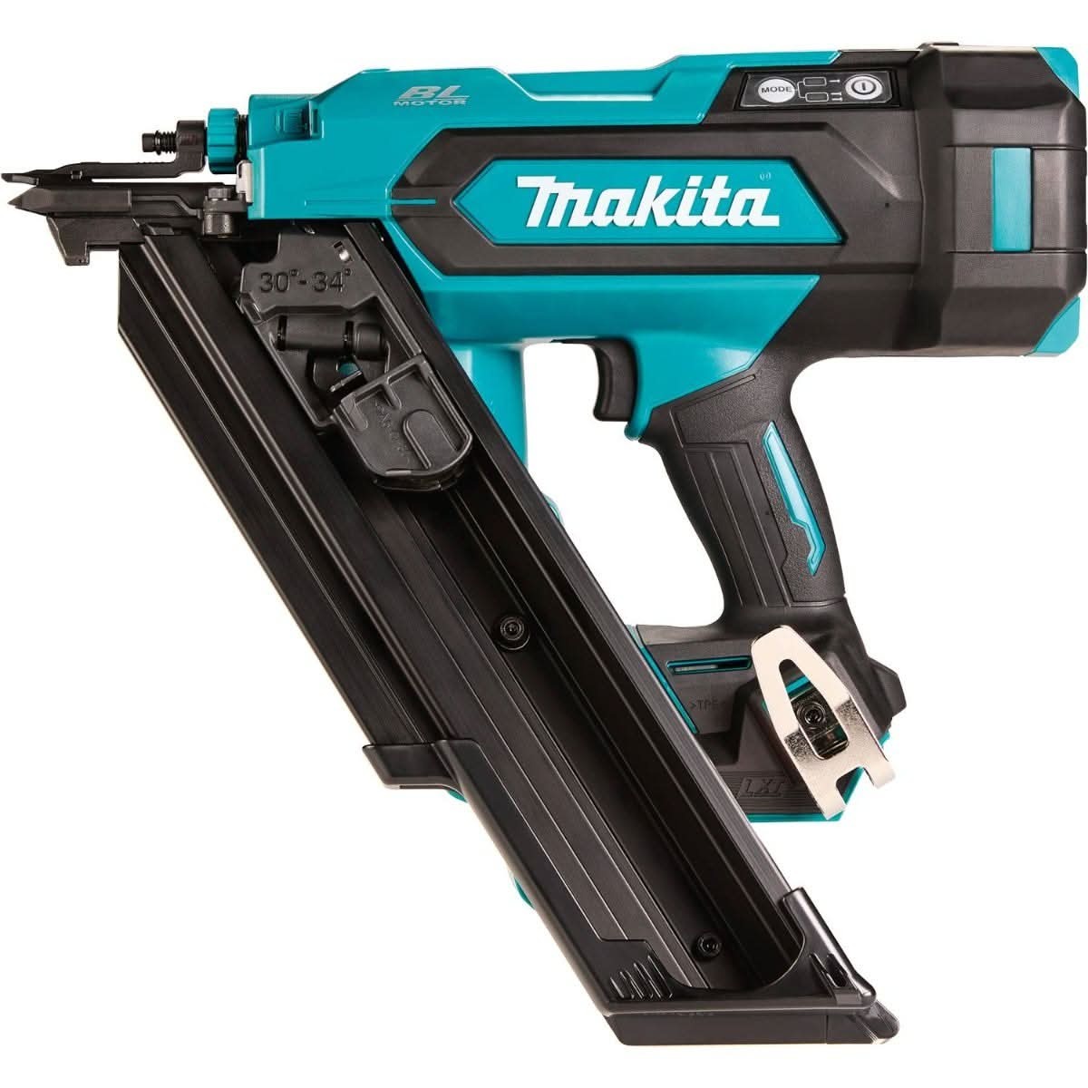 Makita XNB07Z 18V LXT Cordless 30-Degree Clipped Head 3-1/2-in. Framing Nailer w/ (2) 4.0Ah Battery and Charger