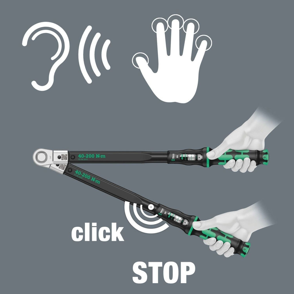 Wera Click-Torquex4 Torque Wrench For Insert Tools, 40-200 Nm, 14X18x40-200 Nm