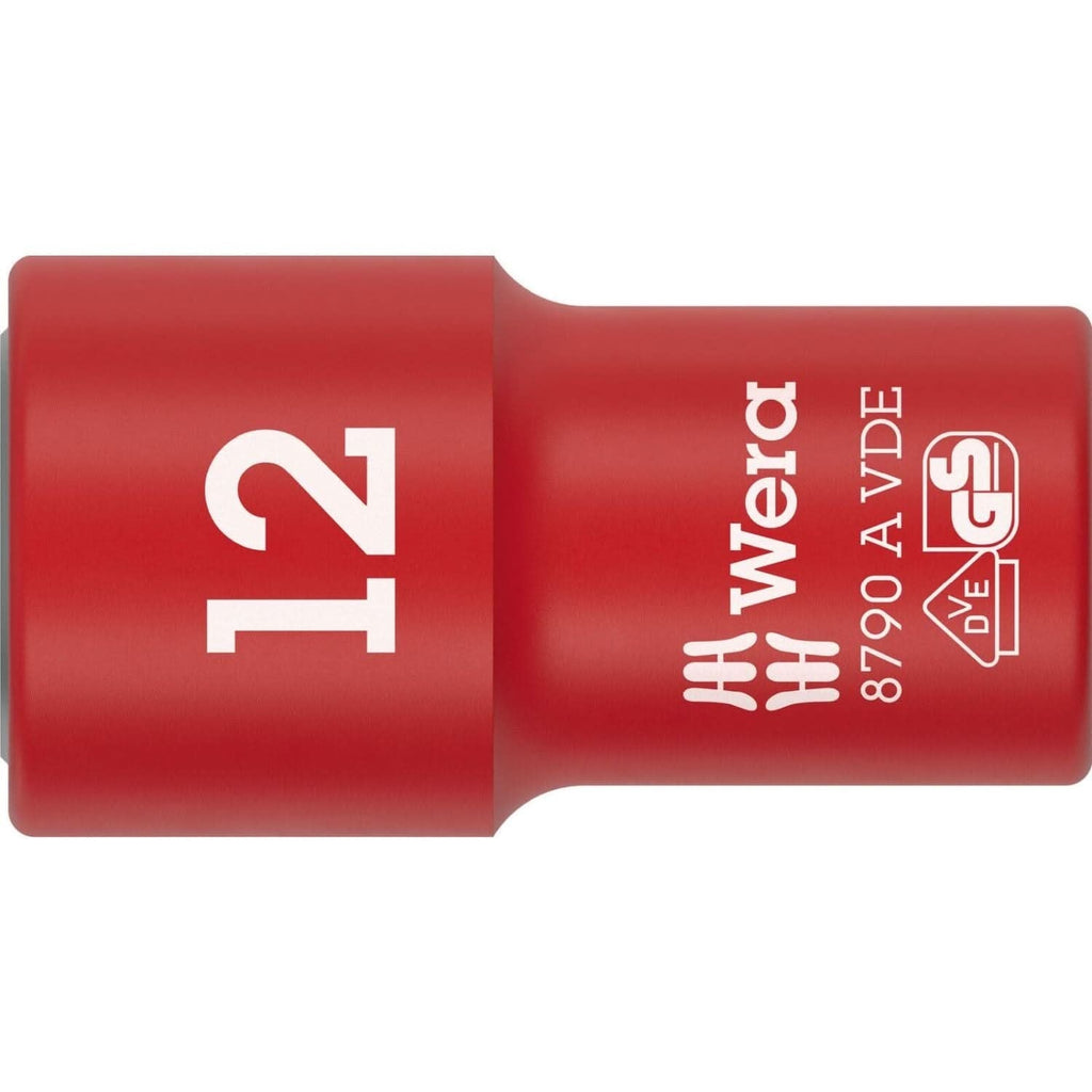 Wera 8790 A VDE Zyklop Socket, Insulated, With 1/4-in. Drive, 12x41-mm.