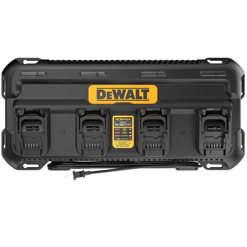 DeWALT DCB1404 4-Amp 4-Battery Simultaneous Multiport Battery Charger for 12V/20V/FlexVolt