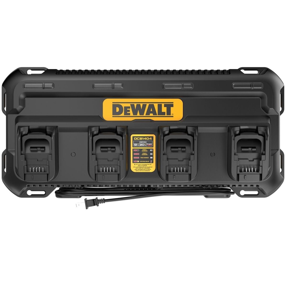 DeWALT DCB1404 4-Amp 4-Battery Simultaneous Multiport Battery Charger for 12V/20V/FlexVolt