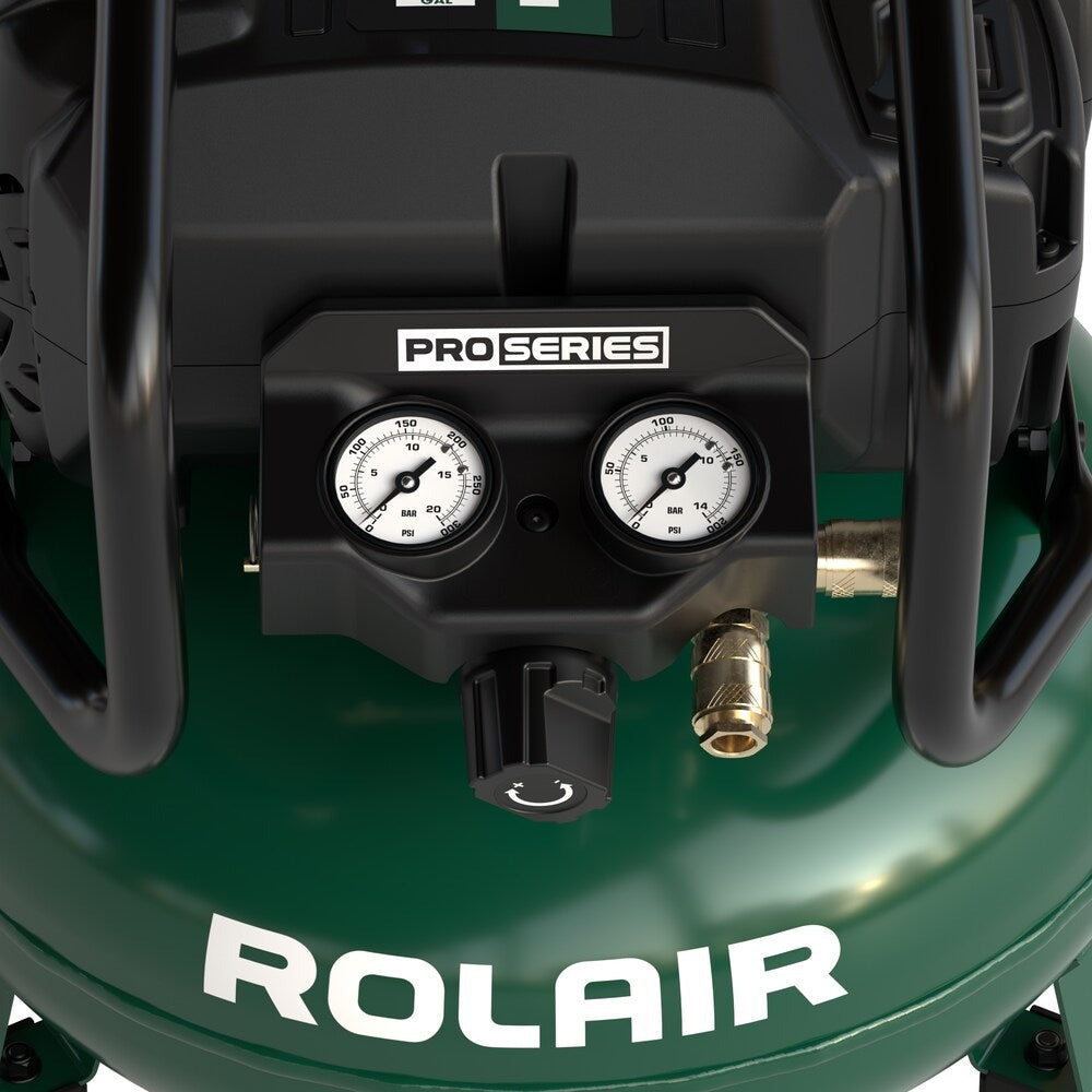 Rolair PRO Series 6-Gallon 200-PSI 4.0-SCFM Oil-Free Portable Pancake Air Compressor (PS200PC)