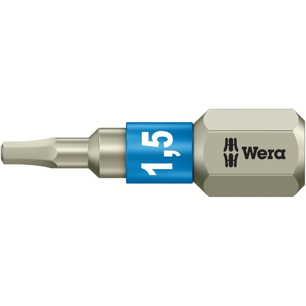 Wera 3840/1 Ts Bit, Stainless, 1.5x25-mm.