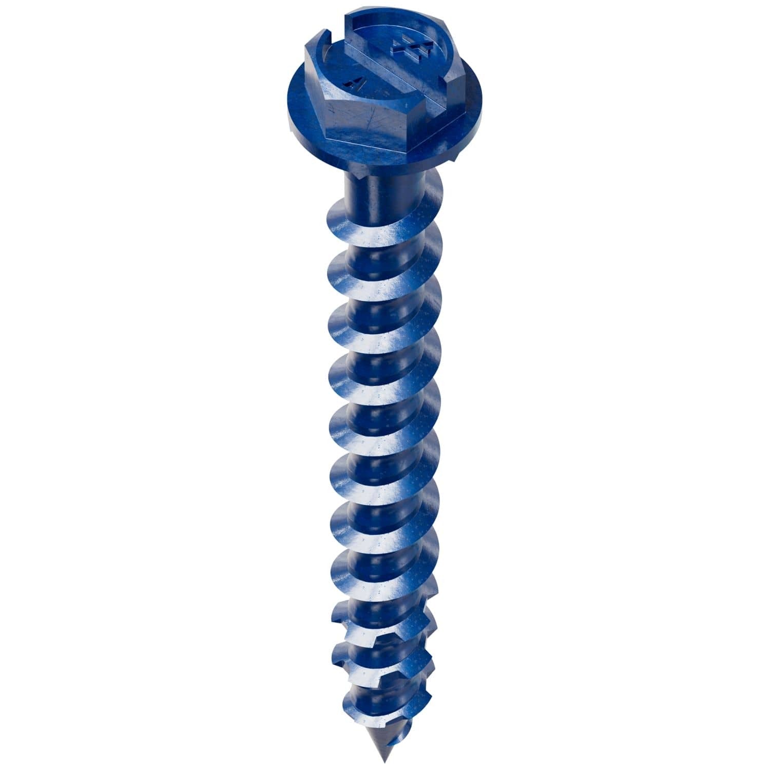 Simpson Strong-Tie TNT18134HC25 Titen Turbo, 3/16-in. x 1-3/4-in. Hex-Head Concrete and Masonry Screw, Blue, 25-Pack