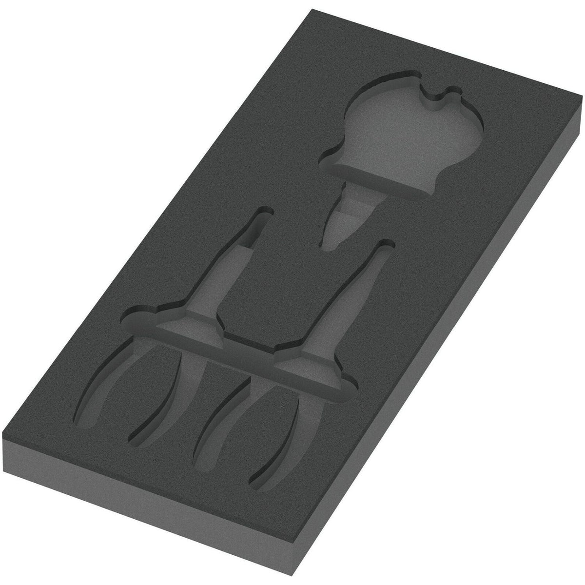 Wera 9881 Foam Insert Knipex Pliers Set 2, Empty, 172x30x392-mm.