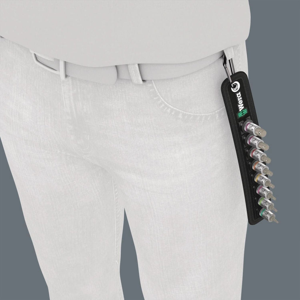 Wera Belt B 2 Zyklop In-Hex-Plus Bit Socket Set With Holding Function, 3/8-in. Drive, 8-Pieces