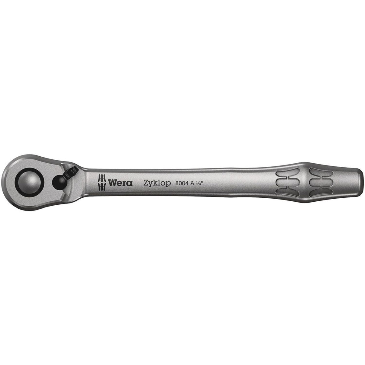 Wera 8004 A Zyklop Metal Ratchet With Switch Lever And 1/4-in. Drive, 1/4-in.x141-mm.