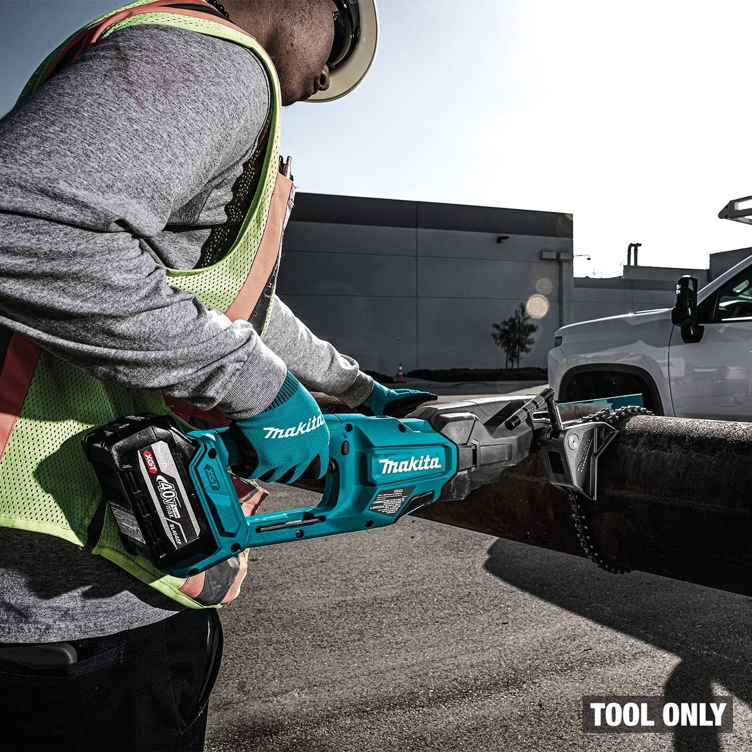 Makita GRJ03Z 40V max XGT Brushless Recipro Pipe Saw w/ Chain Vise, Tool Only