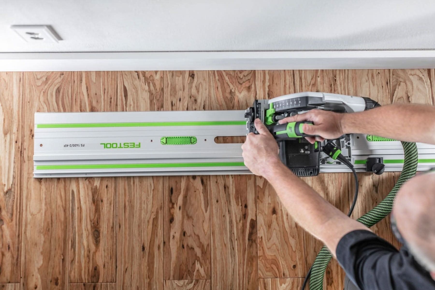 Festool 577014 TS 55 F Plunge Cut Track Saw with 55-in Guide Rail and Guide Rail Accessory Kit