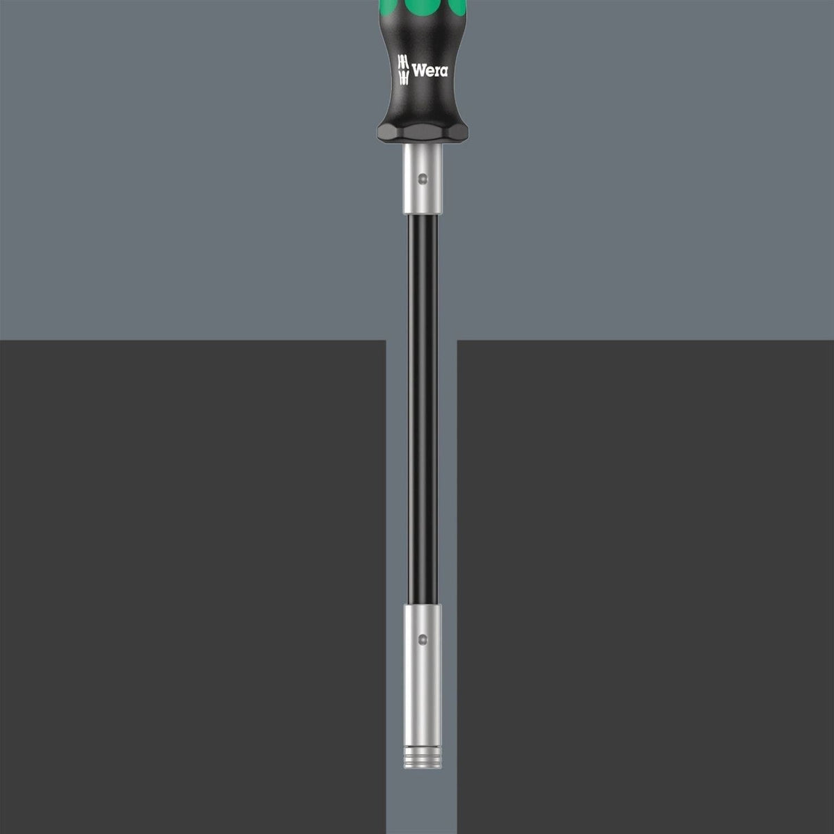 Wera 393 S Bitholding Screwdriver Extra Slim With Flexible Shaft, 1/4-in.x173.5-mm.