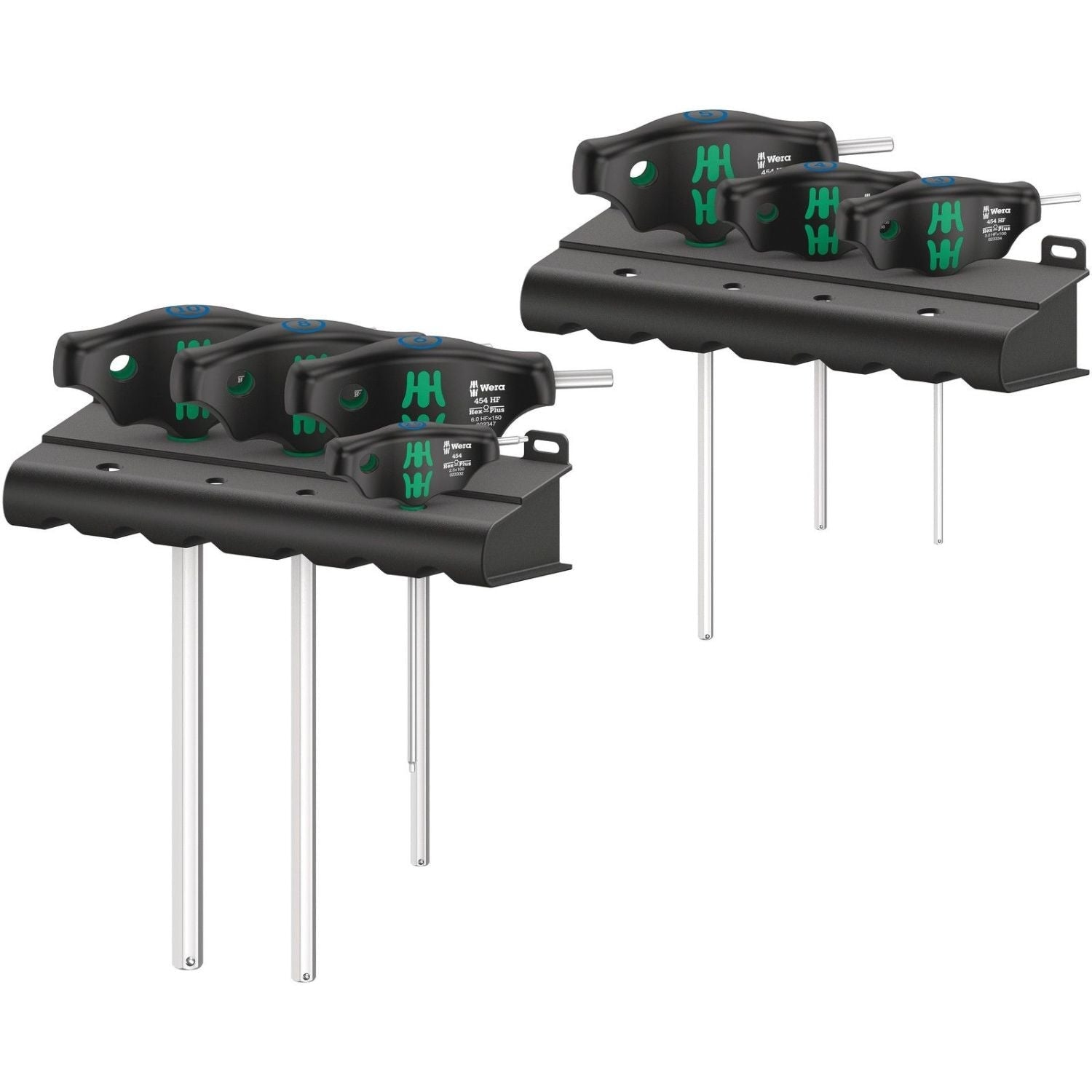 Wera 454/7 Hf Set 1 Screwdriver Set T-Handle Screwdrivers Hex-Plus With Holding Function, 7-Pieces