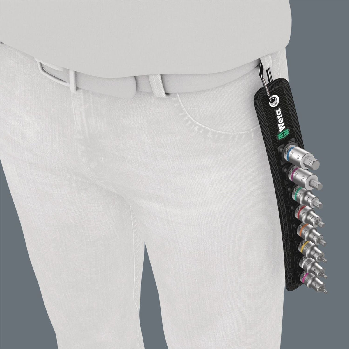 Wera Belt B Imperial 1 Zyklop In-Hex-Plus Bit Socket Set With Holding Function, 3/8-in. Drive, 8-Pieces