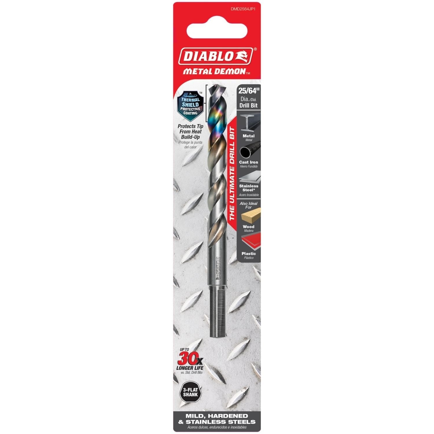 Diablo DMD2564JP1 25/64-in. Metal Demon Drill Bit for Mild, Hardened and Stainless Steels