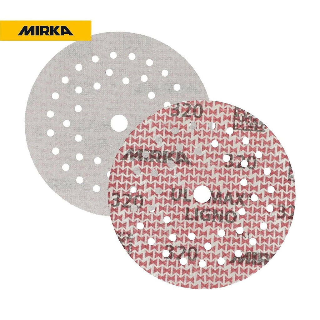 Mirka Ultimax Ligno 6-in. 40 Grit Hook and Loop Sanding Discs for Wood, 50-Pack (UL-6MF-040)