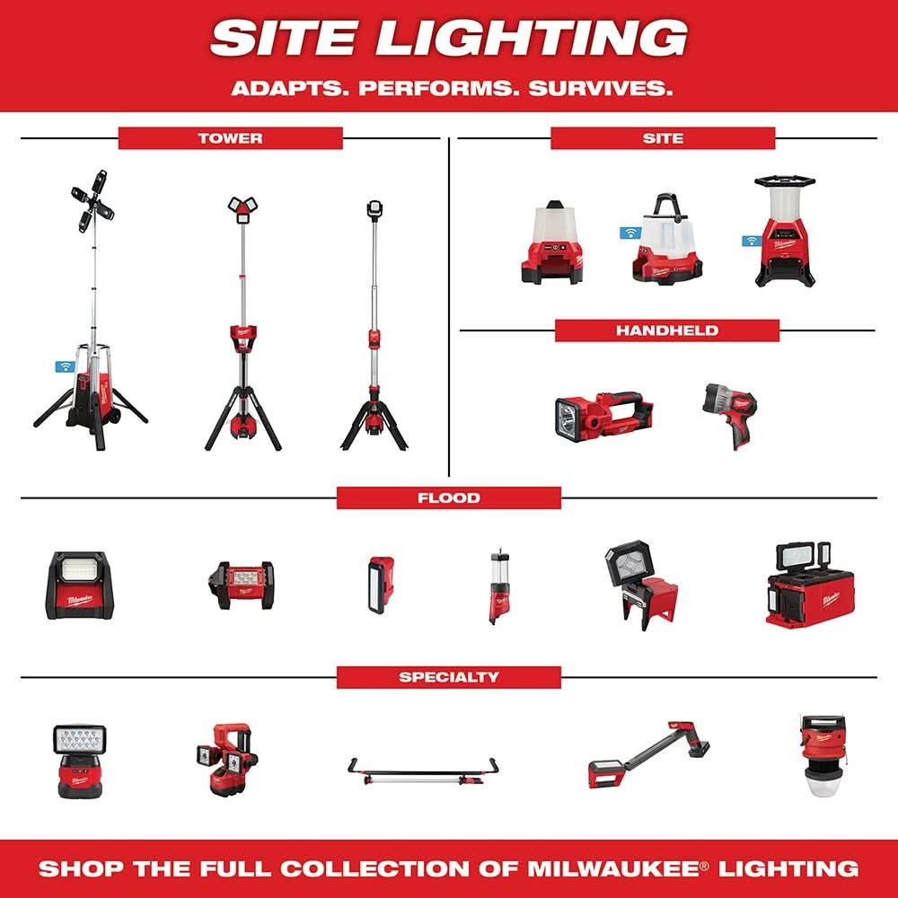 Milwaukee 2367-20 M12 ROVER 700-Lumen Flood Light with USB Charging (PROMO) w/ (1) M12 REDLITHIUM HIGH OUTPUT XC5.0 Battery Pack