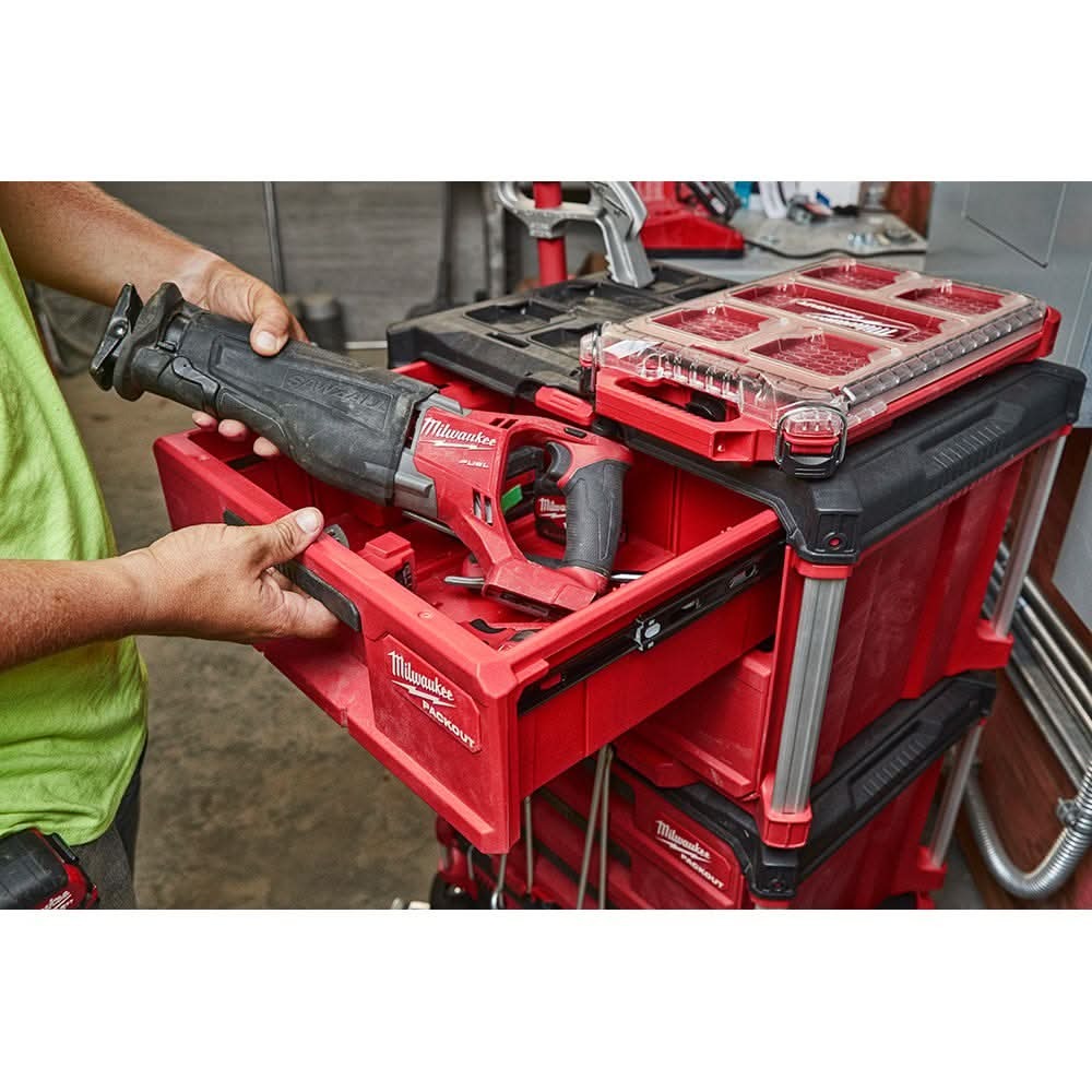 Milwaukee 48-22-8442 PACKOUT 2-Drawer Tool Box With PACKOUT Organizer SHOCKWAVE 100-Piece Impact Bit Set
