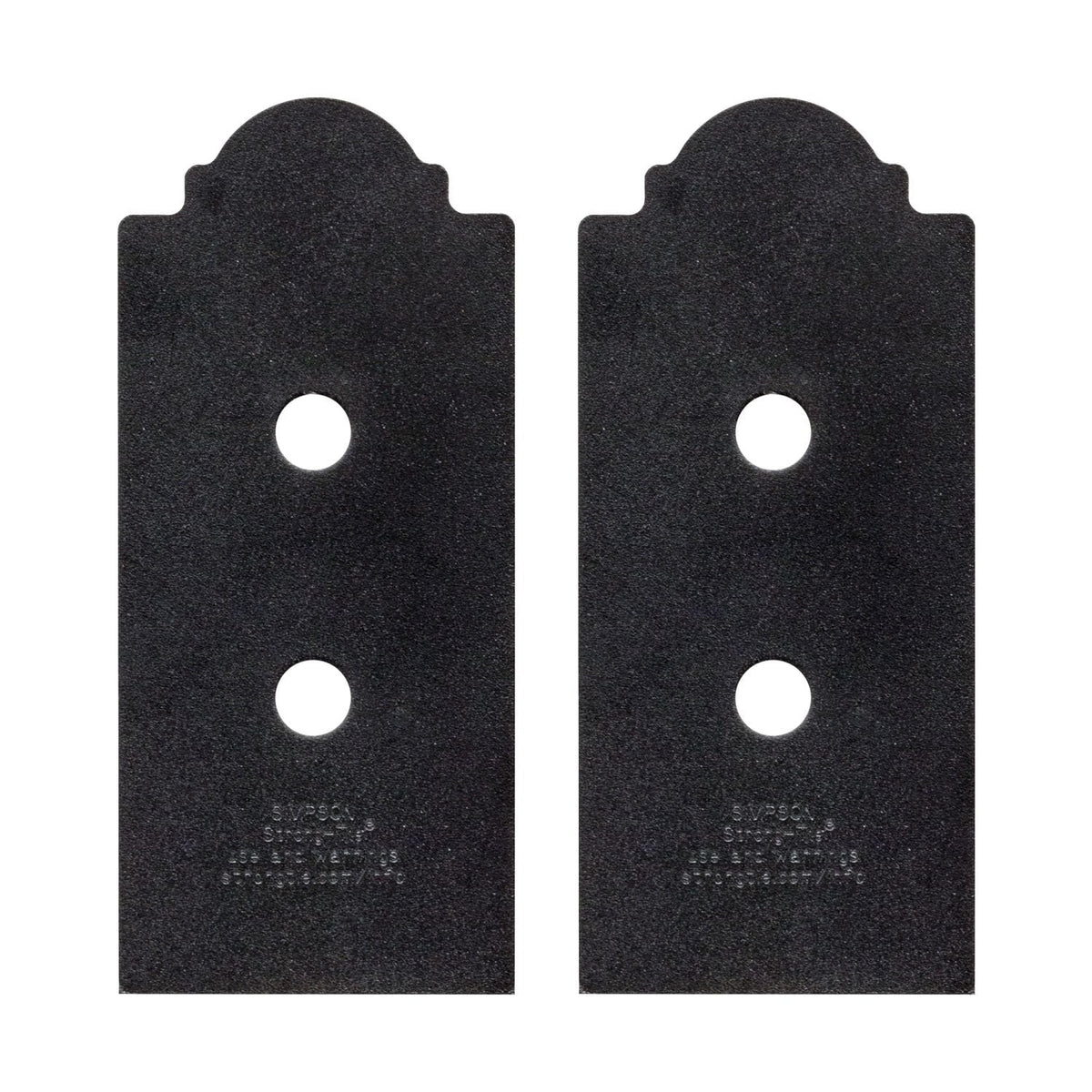 Simpson Strong-Tie APB44DSP Outdoor Accents Mission Collection ZMAX, Black Post Base Side Plate for 4x, 2-Pack