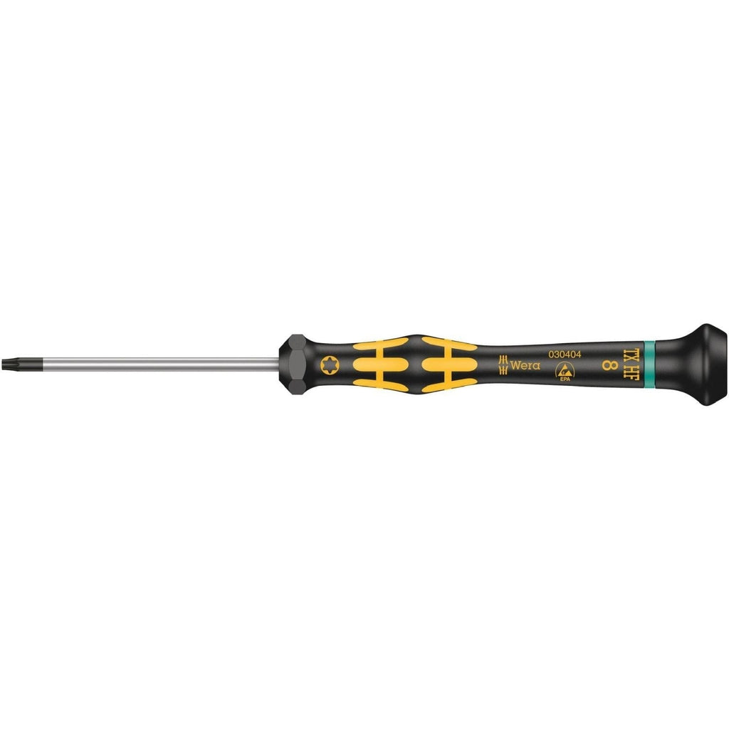 Wera 1567 Torx Hf Esd Kraftform Micro Screwdriver With Holding Function For Torx Screws, Torx 8x60-mm.