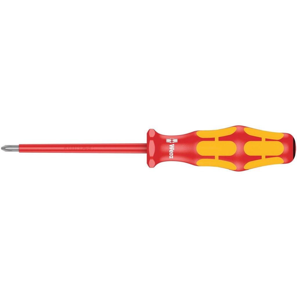 Wera 165 I Pz VDE Insulated Screwdriver For Pozidriv Screws, Pz 0x80-mm.
