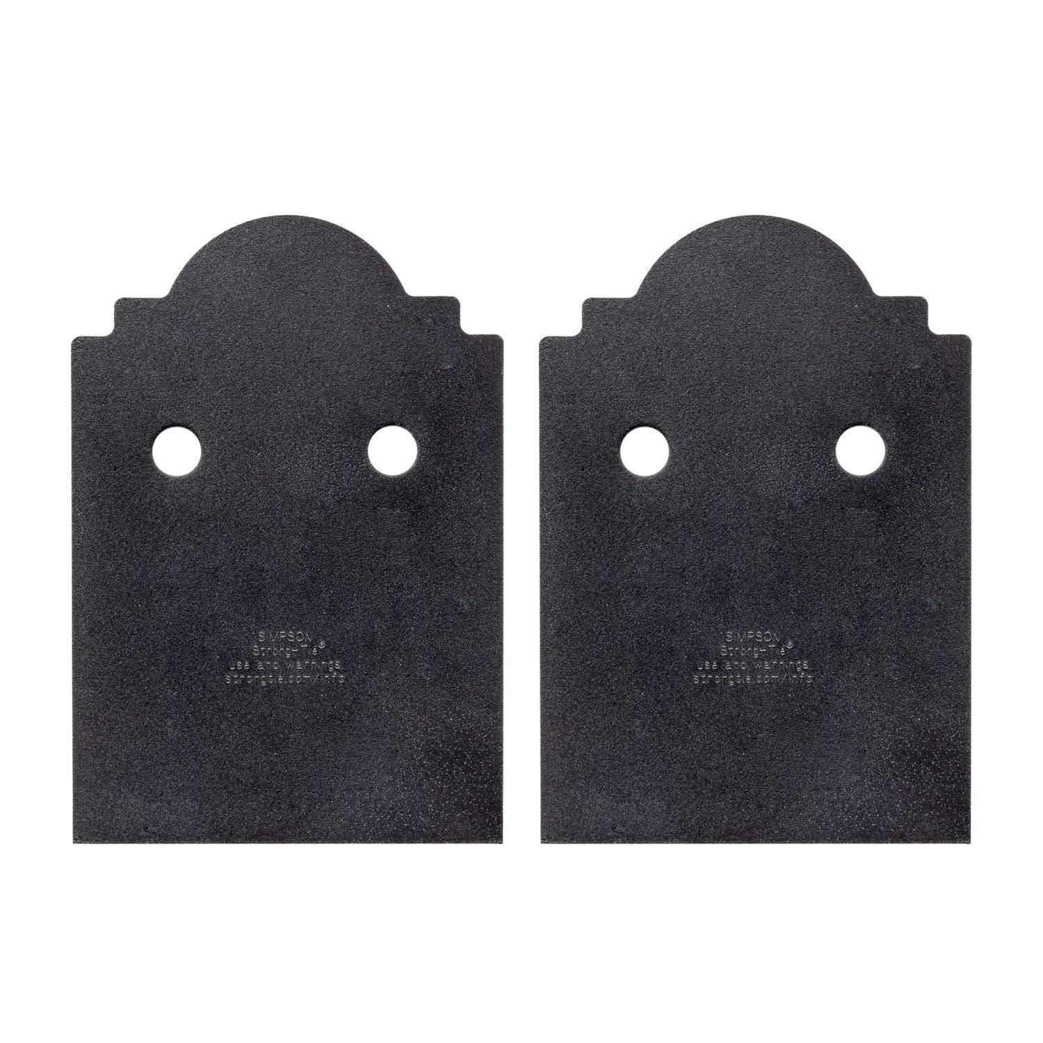 Simpson Strong-Tie APB66DSP Outdoor Accents Mission Collection ZMAX, Black Post Base Side Plate for 6x, 2-Pack