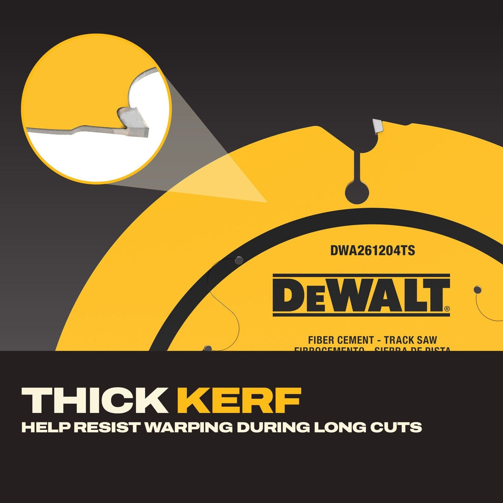 DEWALT 6-1/2-in. 4-Tooth Fiber Cement Track Saw Blade (DWA261204TS)