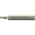 Wera 800/0 Micro Bit For Slotted Screws, 0.3x1.5x30-mm.