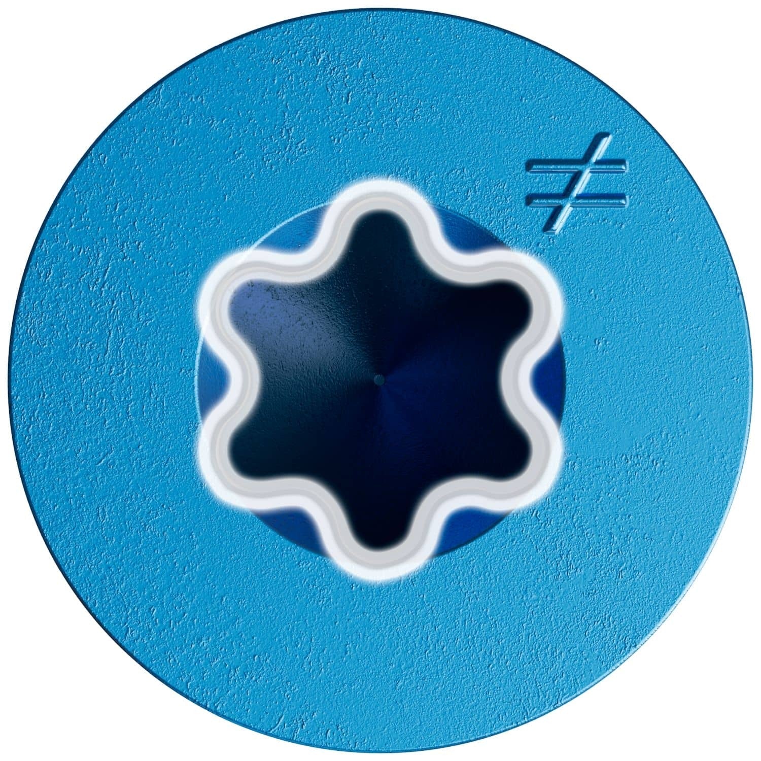 Simpson Strong-Tie TNT18214TFR200 Titen Turbo, 3/16-in. x 2-1/4-in. 6-Lobe Flat-Head Concrete and Masonry Screw, Blue, 200-Pack