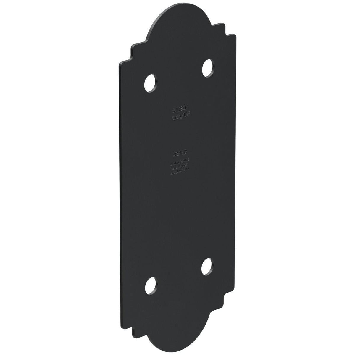 Simpson Strong-Tie APST612 Outdoor Accents Mission Collection ZMAX, Black Powder-Coated Strap for 6x