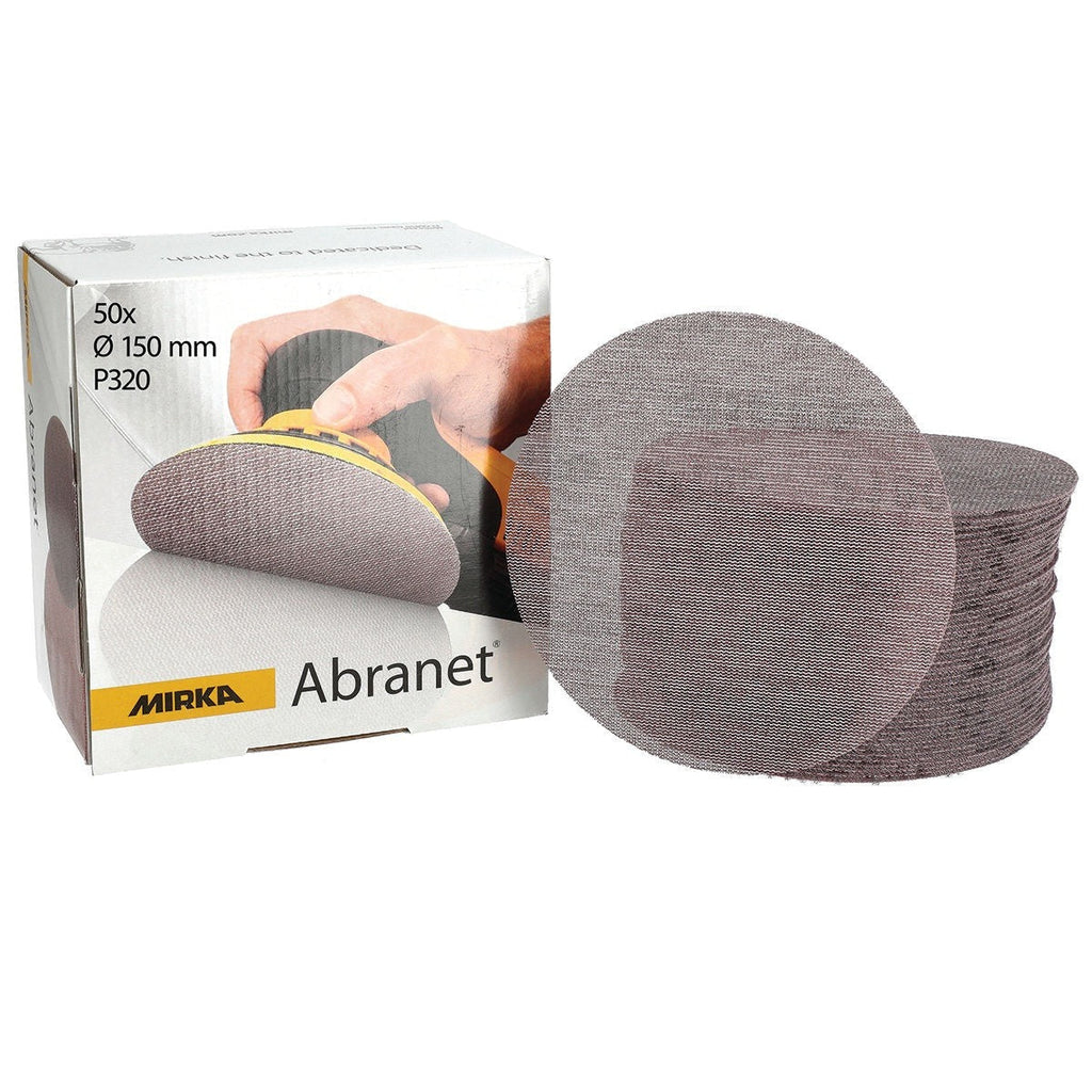Mirka Abranet 6-in. P80 Hook and Loop Net Sanding Discs, 10-Pack (9A-241-080)