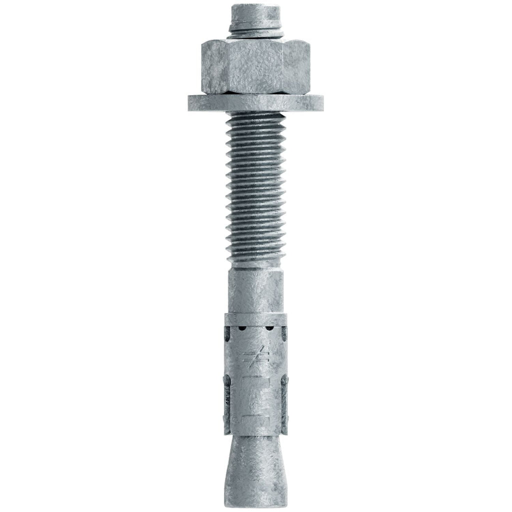 Simpson Strong-Tie STB2-37300MGF50 Strong-Bolt 2, 3/8-in. x 3-in. Mechanically Galvanized Wedge Anchor, Fully Assembled, 50-Pack