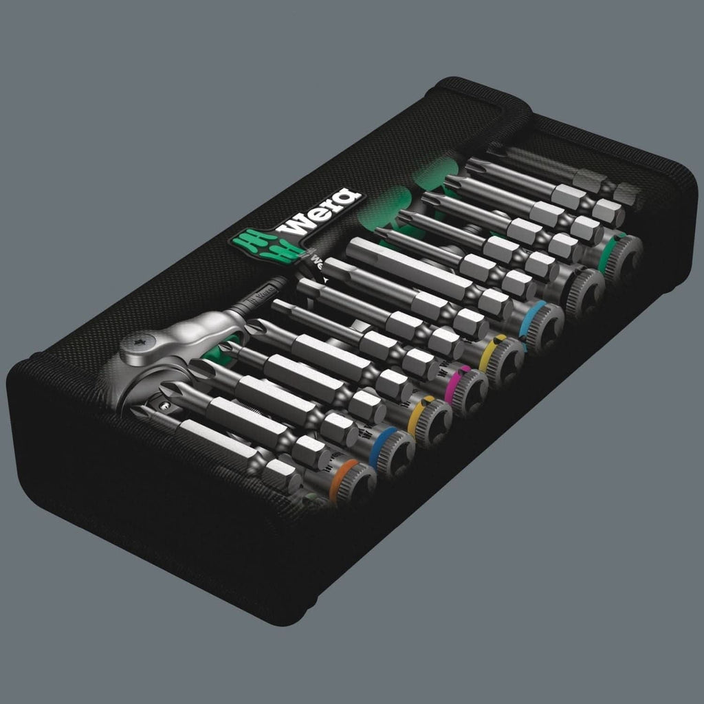 Wera 8100 Sa 6 Zyklop Speed Ratchet Set, 1/4-in. Drive, Metric, 28-Pieces